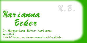 marianna beker business card